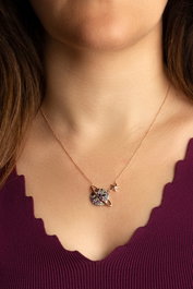 Heliophilia Silver Collar de Plata de Ley 925 en Oro Rosa KL - 0706
